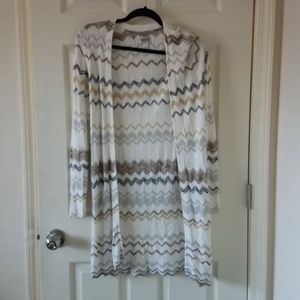 CHICO'S Chevron Cardigan